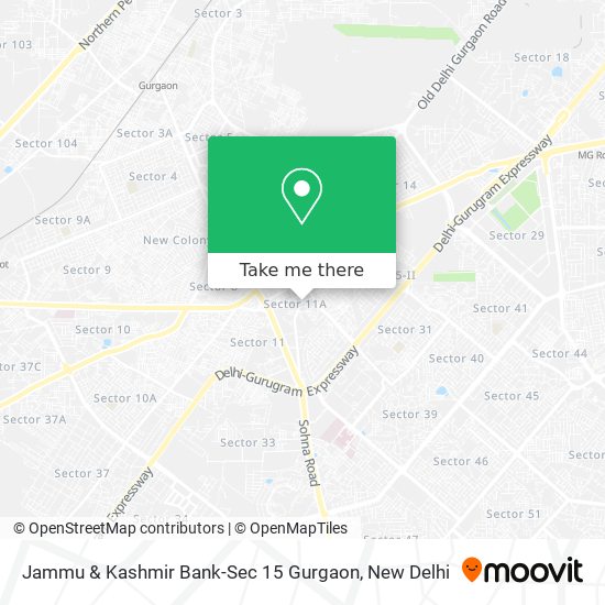 Jammu & Kashmir Bank-Sec 15 Gurgaon map