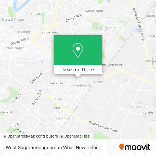 West Sagarpur-Jagdamba Vihar map