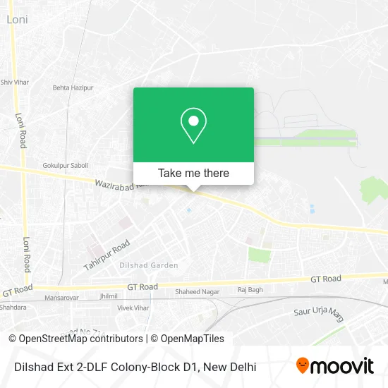 Dilshad Ext 2-DLF Colony-Block D1 map