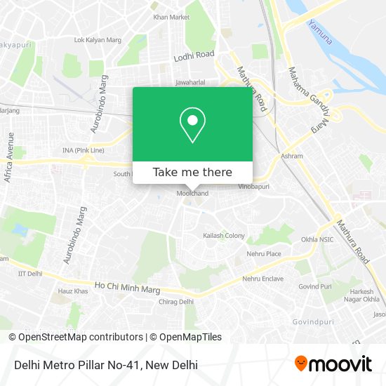 Delhi Metro Pillar No-41 map