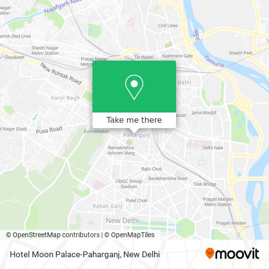 Hotel Moon Palace-Paharganj map