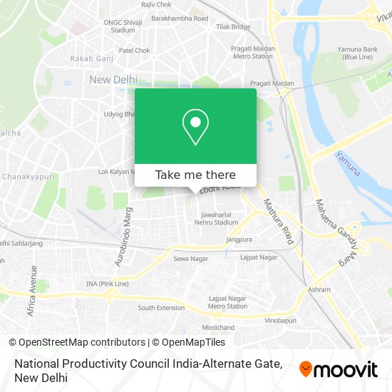 National Productivity Council India-Alternate Gate map