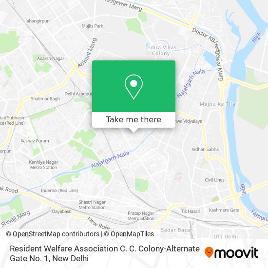 Resident Welfare Association C. C. Colony-Alternate Gate No. 1 map