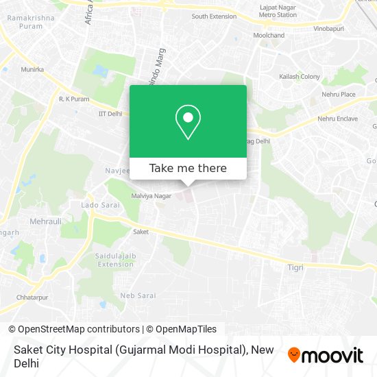 Saket City Hospital (Gujarmal Modi Hospital) map