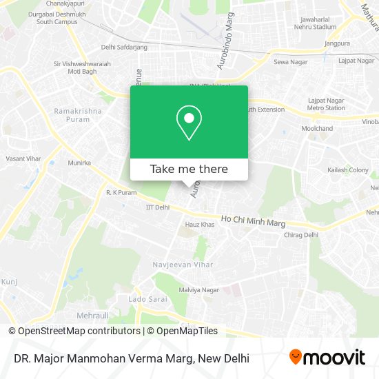 DR. Major Manmohan Verma Marg map
