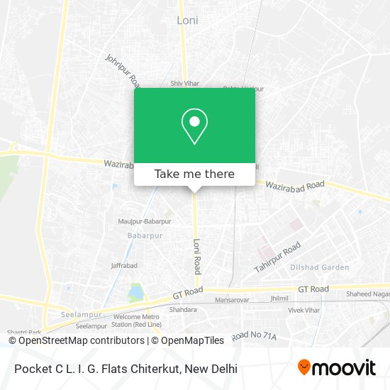 Pocket C L. I. G. Flats Chiterkut map