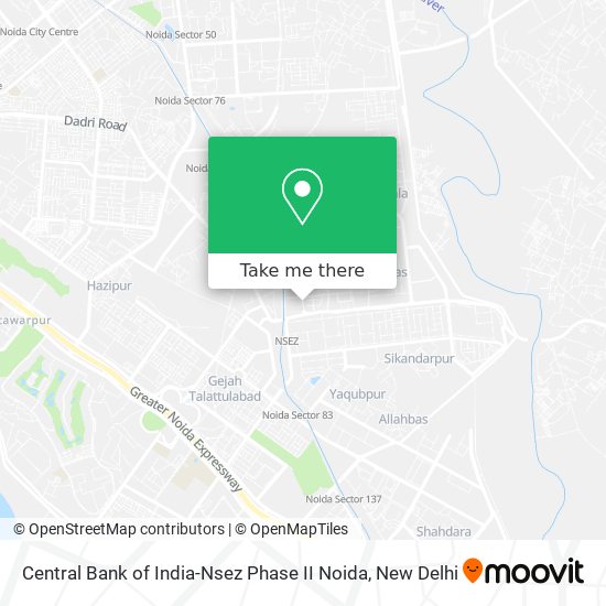 Central Bank of India-Nsez Phase II Noida map