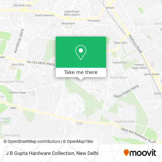 J B Gupta Hardware Collection map