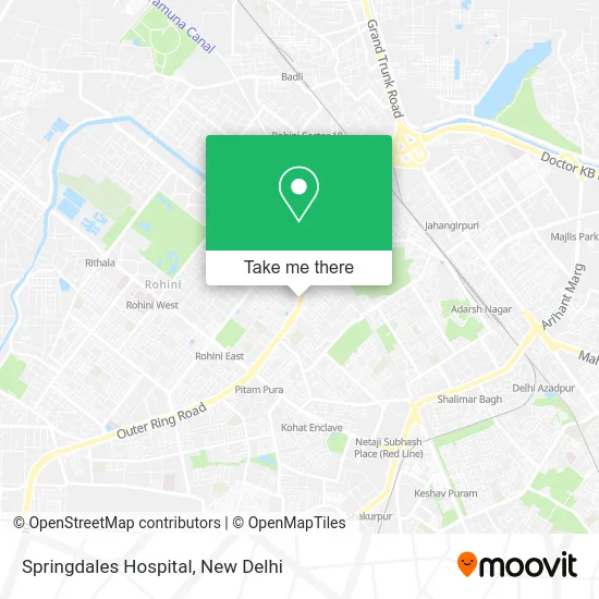 Springdales Hospital map
