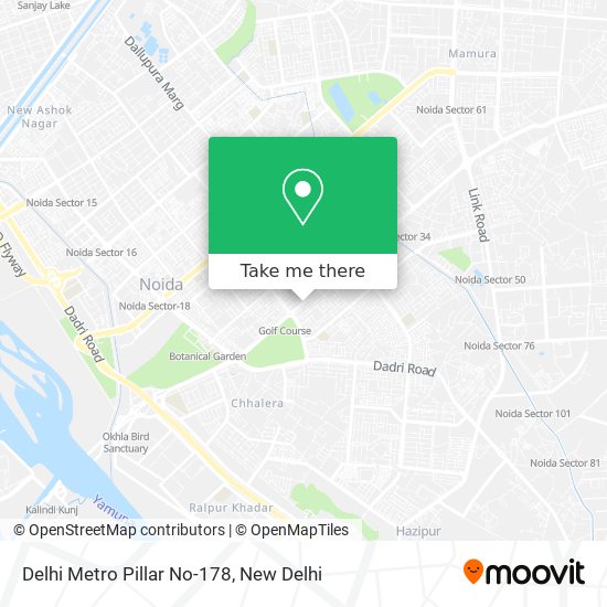 Delhi Metro Pillar No-178 map