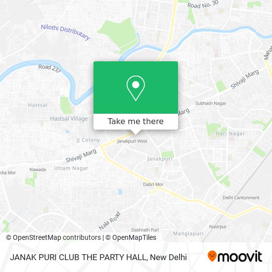 JANAK PURI CLUB THE PARTY HALL map