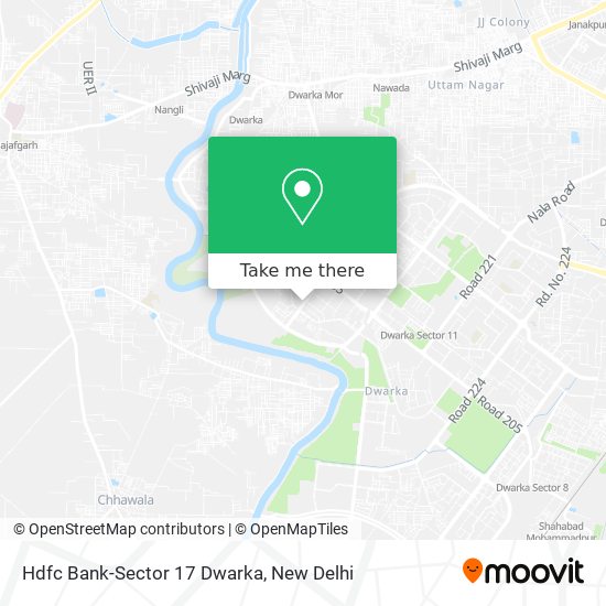 Hdfc Bank-Sector 17 Dwarka map