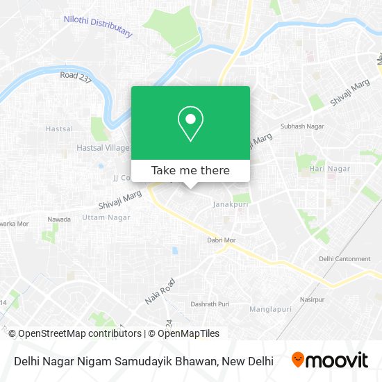 Delhi Nagar Nigam Samudayik Bhawan map