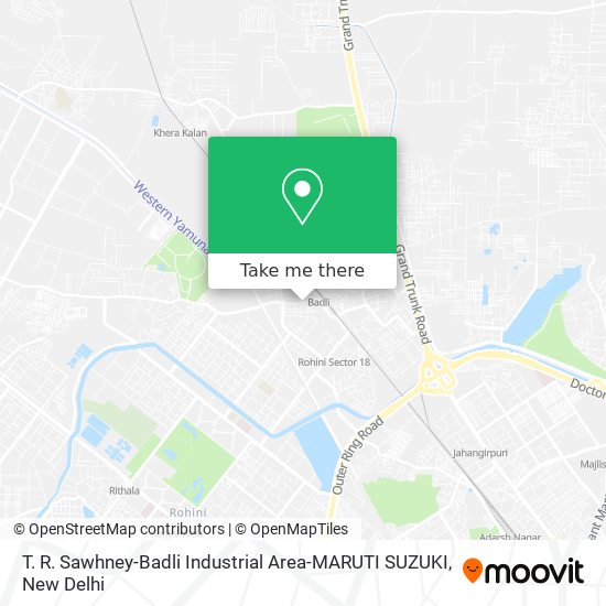 T. R. Sawhney-Badli Industrial Area-MARUTI SUZUKI map