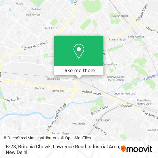 B-28, Britania Chowk, Lawrence Road Industrial Area map