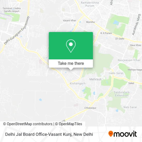 Delhi Jal Board Office-Vasant Kunj map
