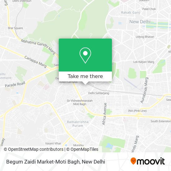 Begum Zaidi Market-Moti Bagh map
