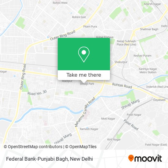 Federal Bank-Punjabi Bagh map