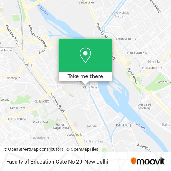 Faculty of Education-Gate No 20 map