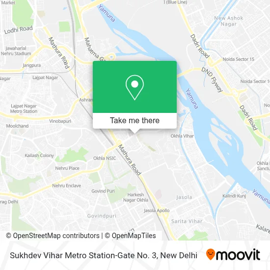 Sukhdev Vihar Metro Station-Gate No 3 map