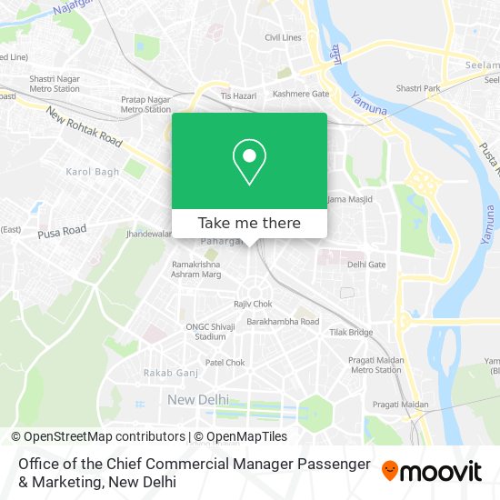 Office of the Chief Commercial Manager Passenger & Marketing map