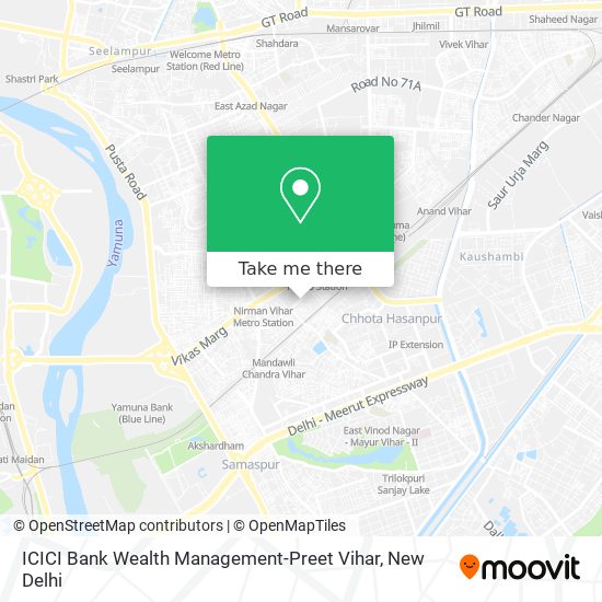 ICICI Bank Wealth Management-Preet Vihar map