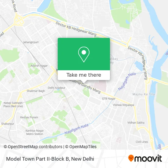 Model Town Part II-Block B map