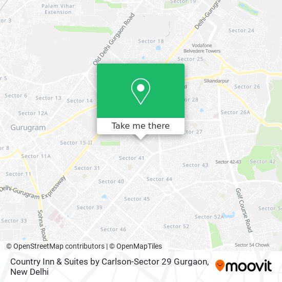 Country Inn & Suites by Carlson-Sector 29 Gurgaon map