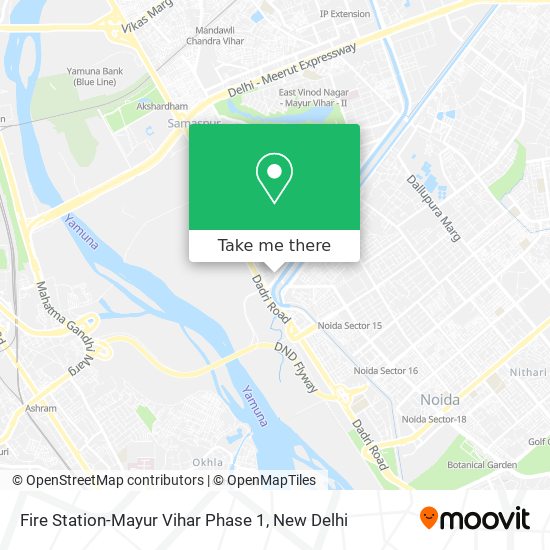 Fire Station-Mayur Vihar Phase 1 map