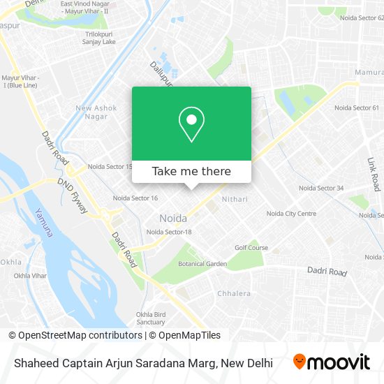 Shaheed Captain Arjun Saradana Marg map