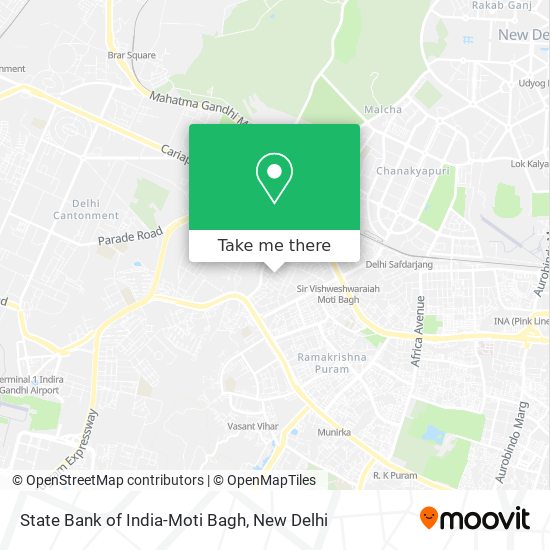 State Bank of India-Moti Bagh map
