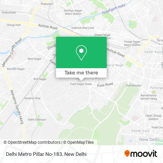 Delhi Metro Pillar No-183 map