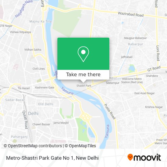 Metro-Shastri Park Gate No 1 map