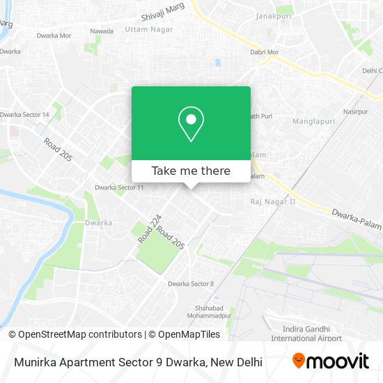 Munirka Apartment Sector 9 Dwarka map