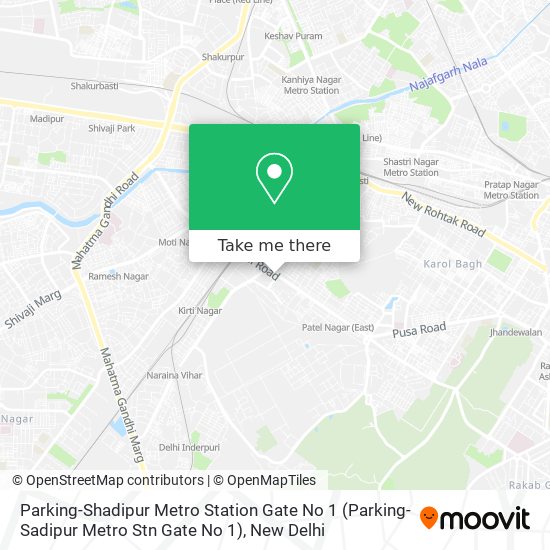 Parking-Shadipur Metro Station Gate No 1 (Parking-Sadipur Metro Stn Gate No 1) map