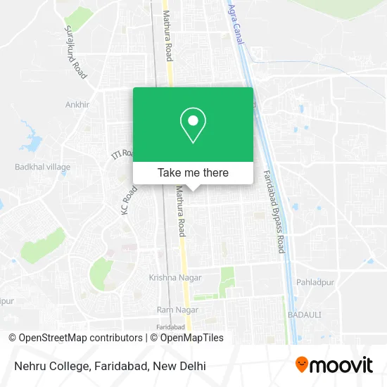 Nehru College, Faridabad map
