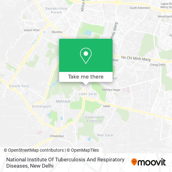 National Institute Of Tuberculosis And Respiratory Diseases map
