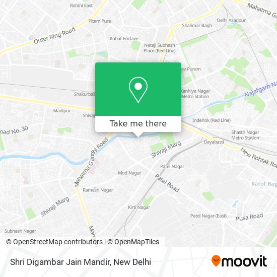 Shri Digambar Jain Mandir map