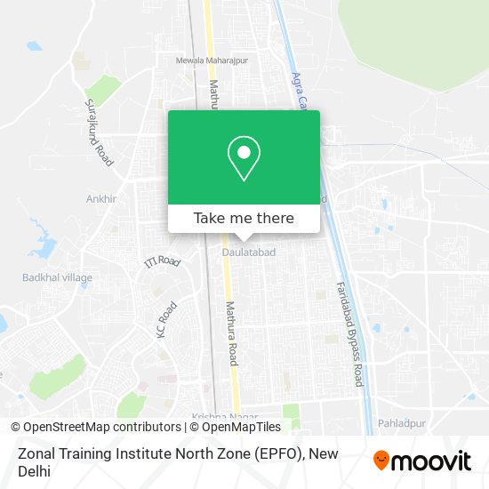 Zonal Training Institute North Zone (EPFO) map