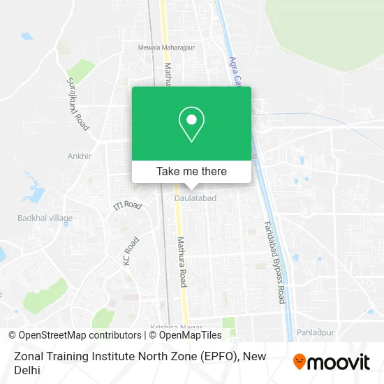 Zonal Training Institute North Zone (EPFO) map