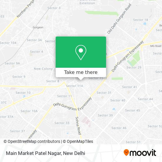 Main Market Patel Nagar map