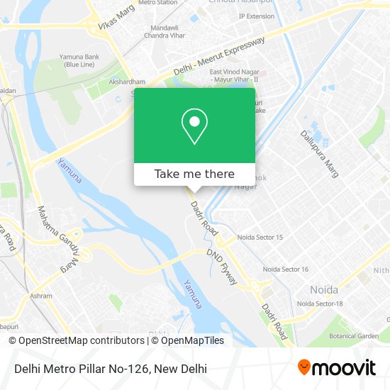 Delhi Metro Pillar No-126 map