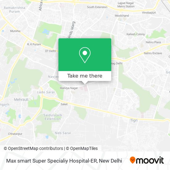 Max smart Super Specialiy Hospital-ER map