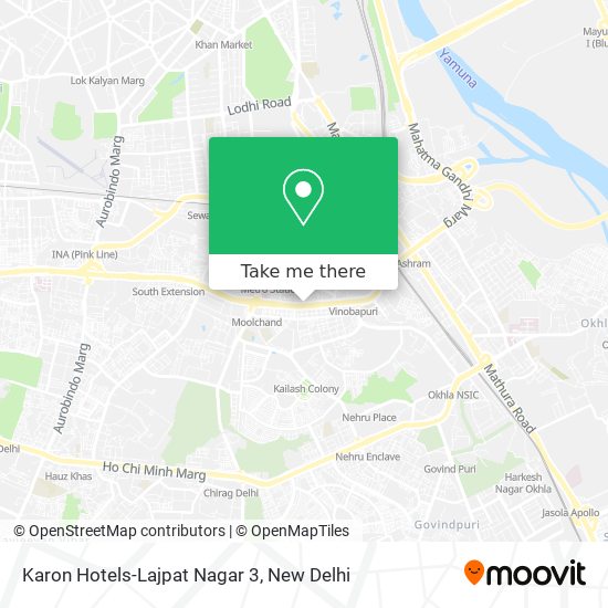 Karon Hotels-Lajpat Nagar 3 map