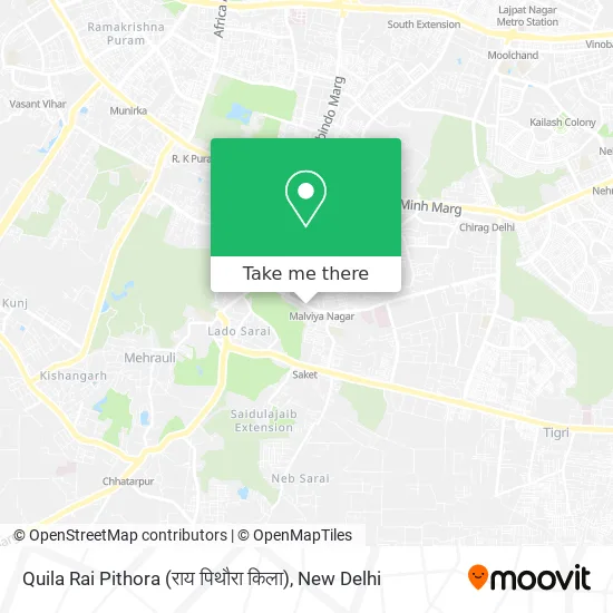 Quila Rai Pithora (राय पिथौरा किला) map