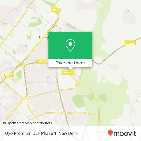 Oyo Premium DLF Phase 1 map