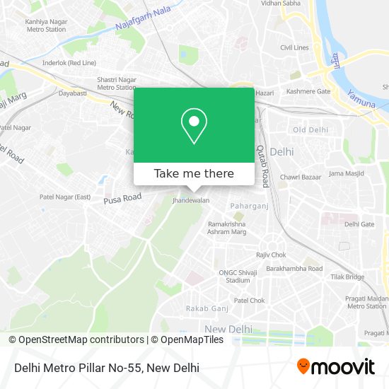 Delhi Metro Pillar No-55 map
