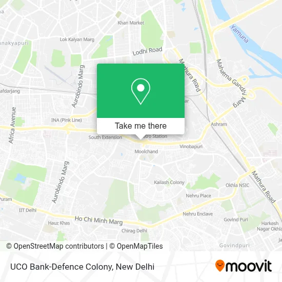 Uco Bank-Defence Colony map