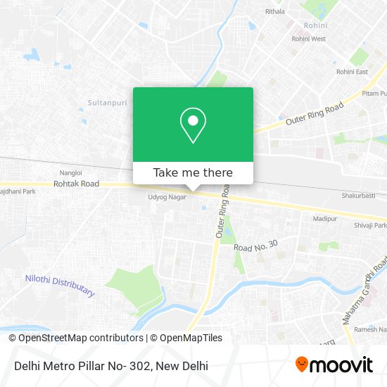 Delhi Metro Pillar No- 302 map