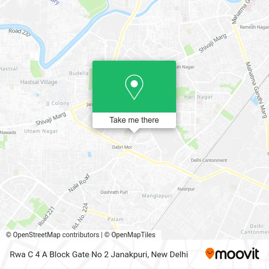 Rwa C 4 A Block Gate No 2 Janakpuri map